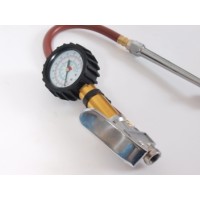 Bandenpomp met drukmeter