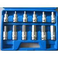 Inbusset voor op ratel 1/2", 12 dlg Inbusset voor op ratel 1/2", 12 dlg