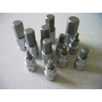 Inbusset voor op ratel 1/2", 12 dlg Inbusset voor op ratel 1/2", 12 dlg